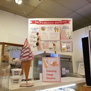 a variety of ice creams