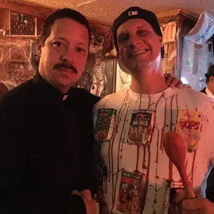 Father Roberto with a Cereal Killer  Halloween 2015