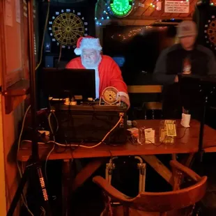 Even Santa stops at this bar