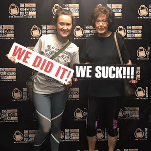 My grandmother and I did the escape room!