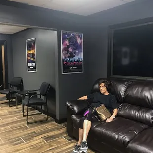 Inside the waiting room.