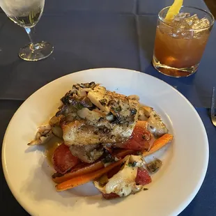 Redfish and Apple Butter Old Fashioned
