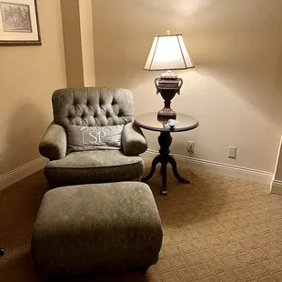 Armchair and ottoman