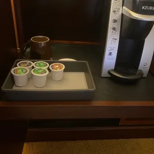 Nice to know Keurig in room with a real coffe mug bonus