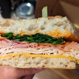 Weekly special - online order menu said pulled pork and salami - I got turkey &amp; ham with a spicy spread