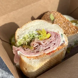 a sandwich in a box