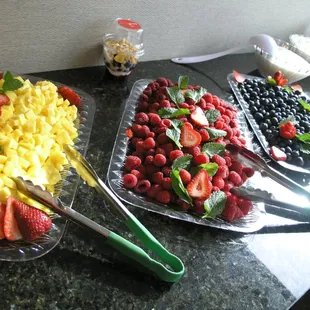 a variety of fruit salads