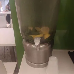 Complimentary mint lemon water. An absolute delight.