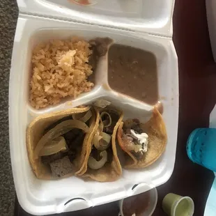 Steak taco plate