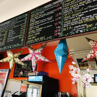Extensive sandwich menu