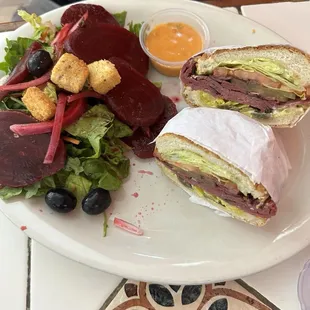 Pastrami Sandwich and Beet Salad!