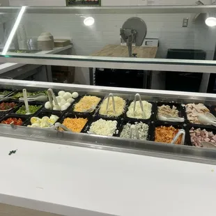 Salad toppings bar