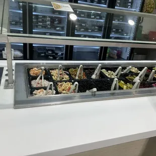 Salad toppings bar