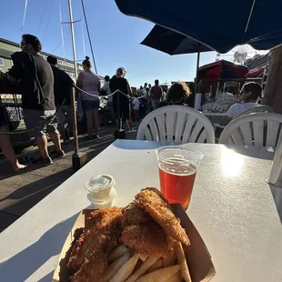 a plate of fish and chips