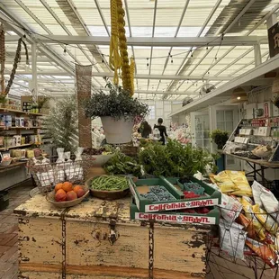 a display of fresh produce