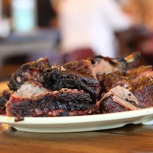Burnt ends on the brisket! Delish!