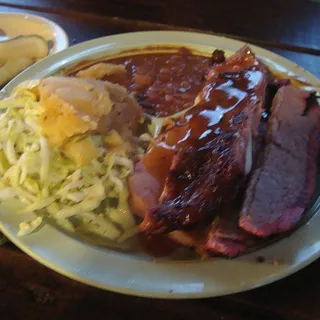 Brisket and Turkey Combo Plate