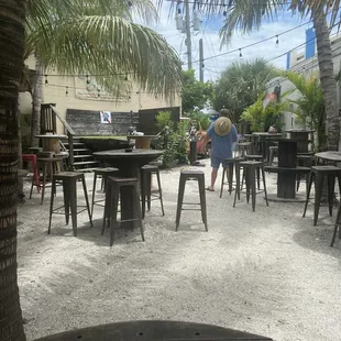 Outside bar and stage