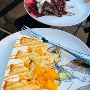 Peach and chocolate strawberry