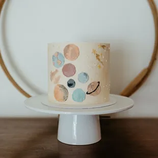 Celebration cake, themed cake, planets cake