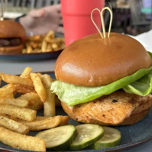 Salmon burger SO yum