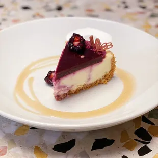 Lavender Blackberry Cheesecake