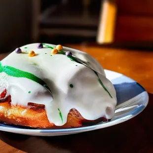 Mardi Gras Funnel Cake Donut