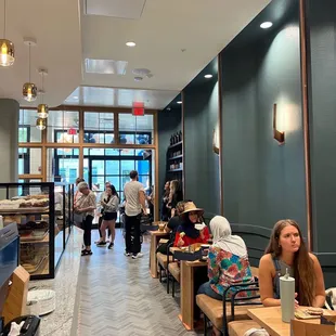 people eating in a restaurant