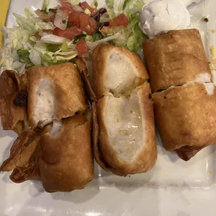 Appetizer beef chimichangas