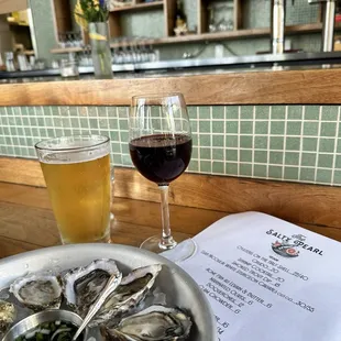 oysters and mussels, drink