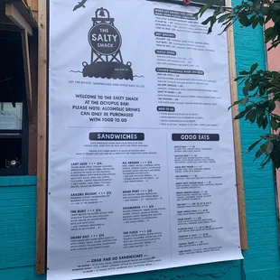 Outdoor giant menu on 45th