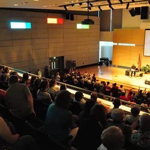 The Kroc Center's Joyce Mammel Assembly Hall is a theater-type setting with a large stage area and balcony perfect for concerts.