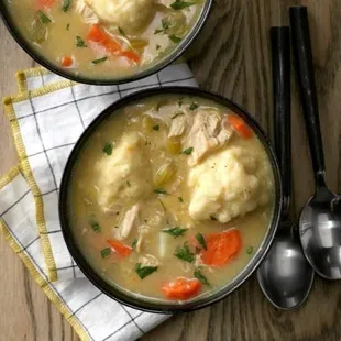Chicken and dumplings soup on Wednesday