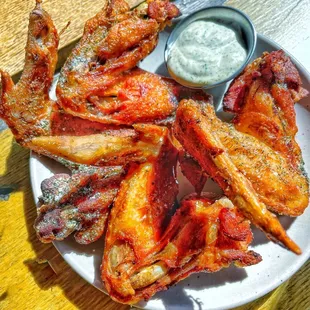 Garlic + Dill Pickle wings - side of dill aioli