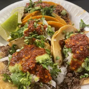 carne y birria tacos