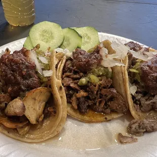 Pollo Asada, Pastor &amp; Carne Asada Tacos.