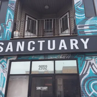 the entrance to the sanctuary library