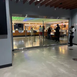 The line. I come during the nite and it can get a little busy.