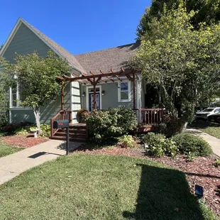 the front of the house
