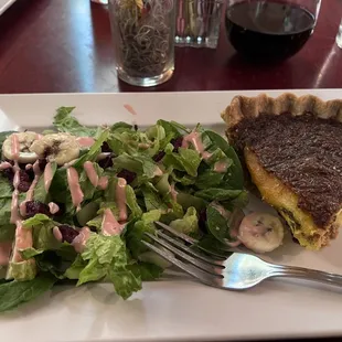Quiche with side salad.