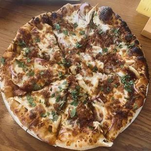 BBQ chicken bacon pizza