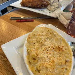 Broasted chicken and Smokey Mac and cheese