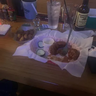 a plate of food on a table