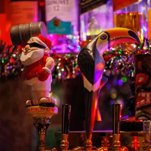 a toucao and a toucao on a bar