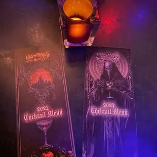 Halloween cocktail menu