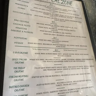 Menus.....
