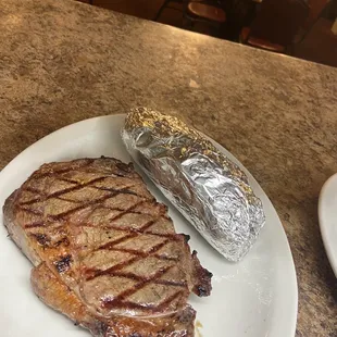 Ribeye with baked
