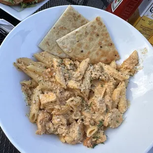 Blackened Alfredo with chicken