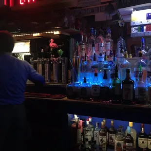 Full service bar - or at least fully stocked. The service is only compromised by the crowd and how much the bartender likes you. Be nice.