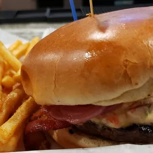 Beautiful speciality burger, nicely cooked.
